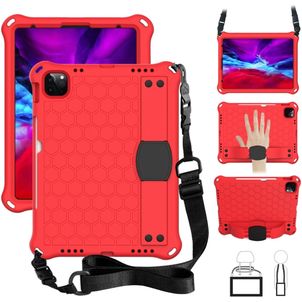 Mobigear Ruggedized iPad 10 (2022) Hoes EVA Schuim Backcover + Stylus Houder + Schouderband + Standaard - Rood