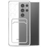 Mobilize Gelly Card Doorzichtig Samsung Galaxy S23 Ultra Hoesje Flexibel TPU Backcover met Pasjeshouder - Transparant