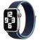 Mobigear Woven Nylon Apple Watch Bandje Klittenbandsluiting - 49/46/45/44 mm - Marineblauw