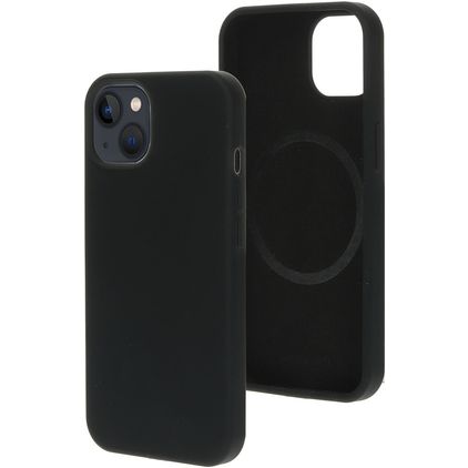 Mobiparts iPhone 13 Siliconen MagSafe Hoesje Backcover - Zwart