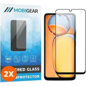 Mobigear Premium Xiaomi Redmi 13C Glazen Screenprotector - Case Friendly - Zwart (2-Pack)