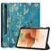 Mobigear Tri-Fold Gel Samsung Galaxy Tab S7 FE Hoes TPU,Kunstleer Bookcase + Stylus Houder - Amandelbloesem