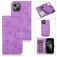 Mobigear Wallet iPhone 15 Hoesje Uitneembare 2in1 Bookcase Portemonnee - Paars