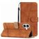 Mobigear Stitch iPhone 17 Hoesje Bookcase Portemonnee - Bruin