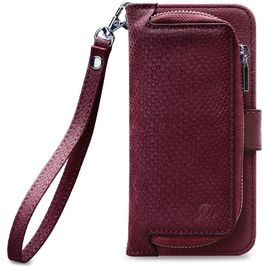 Mobilize Gelly Zipper Samsung Galaxy A6 Plus (2018) Hoesje Uitneembare 2in1 Clutch - Bordeaux