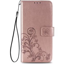 Mobigear Clover Samsung Galaxy A21s Hoesje Bookcase Portemonnee - Roségoud