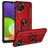 Mobigear Armor Ring Samsung Galaxy A22 4G Hoesje Hardcase Backcover Shockproof met Ringhouder - Rood