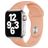 Mobigear Sport Flowers Siliconen Apple Watch Bandje Druksluiting - 49/46/45/44 mm - Zalmroze