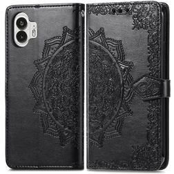 Mobigear Mandala Nothing Phone (2) Hoesje Bookcase Portemonnee - Zwart