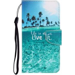 Mobigear Design Huawei P40 Lite E Hoesje Bookcase Portemonnee - Life is short