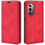 Mobigear Retro Slim Motorola Edge X30 Hoesje Bookcase Portemonnee - Rood