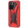 Mobigear Armor Stand Xiaomi Redmi Note 11T Hoesje Hardcase Backcover Shockproof met Standaard - Rood