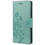 Mobigear Flowers Samsung Galaxy A33 Hoesje Bookcase Portemonnee - Turquoise