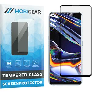 Mobigear Premium Realme 7 Pro Glazen Screenprotector - Case Friendly - Zwart