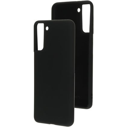 Mobiparts Samsung Galaxy S21 Plus Siliconen Hoesje Backcover - Zwart