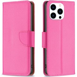 Mobigear Excellent iPhone 16 Pro Hoesje Bookcase Portemonnee - Magenta
