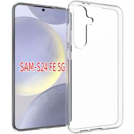 Mobigear Cushion Doorzichtig Samsung Galaxy S24 FE Hoesje Flexibel TPU Backcover - Transparant