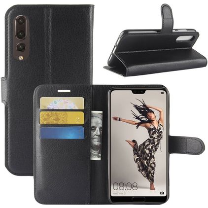 Mobigear Classic Huawei P20 Pro Hoesje Bookcase Portemonnee - Zwart