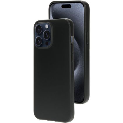 Mobiparts Classic iPhone 15 Pro Max Hoesje Flexibel TPU Backcover - Matt Black