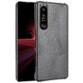Mobigear Croco Sony Xperia 1 III Hoesje Hardcase Backcover - Zwart