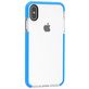 Mobigear Full Bumper iPhone XS Max Hoesje Hardcase Backcover Shockproof - Transparant / Blauw