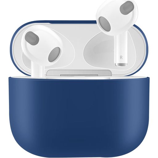 Mobigear Colors Apple AirPods 3 Hoesje Flexibel Siliconen - Donkerblauw