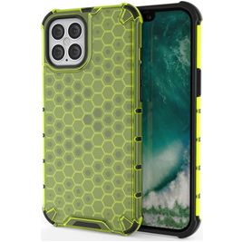 Mobigear Honeycomb iPhone 12 Mini Hoesje Hardcase Backcover Shockproof - Groen