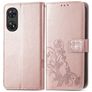Mobigear Clover OPPO Reno 8T 4G Hoesje Bookcase Portemonnee - Roségoud