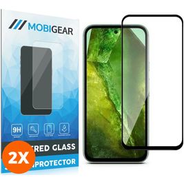 Mobigear Premium Google Pixel 8a Glazen Screenprotector - Case Friendly - Zwart (2-Pack)