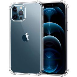 Mobigear Cushion Doorzichtig iPhone 12 Hoesje Flexibel TPU Backcover Shockproof - Transparant