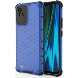 Mobigear Honeycomb Realme Narzo 50 4G Hoesje Hardcase Backcover Shockproof - Blauw