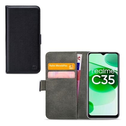 Mobilize Classic Gelly Wallet Realme C35 Hoesje Bookcase Portemonnee - Zwart