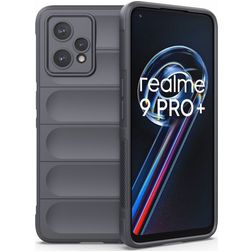 Mobigear Bumpy Realme 9 Pro Plus Hoesje Flexibel TPU Backcover - Antraciet
