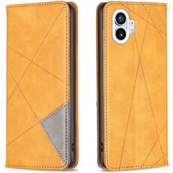 Mobigear Rhombus Slim Nothing Phone (1) Hoesje Bookcase - Cognac