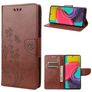 Mobigear Flowers Samsung Galaxy M53 Hoesje Bookcase Portemonnee - Bruin