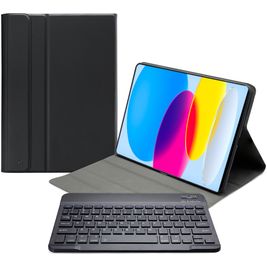 Mobilize Detachable Bluetooth Keyboard iPad 10 (2022) Hoes QWERTY Bluetooth Toetsenbord Bookcase - Zwart