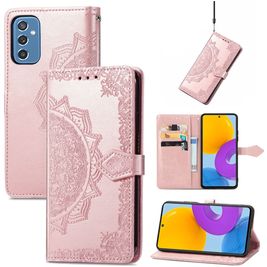 Mobigear Mandala Samsung Galaxy M52 Hoesje Bookcase Portemonnee - Roségoud