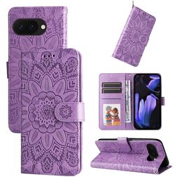 Mobigear Sunflower Google Pixel 9a Hoesje Bookcase Portemonnee - Paars