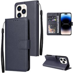 Mobigear Wallet iPhone 14 Pro Max Hoesje Bookcase Portemonnee - Marineblauw