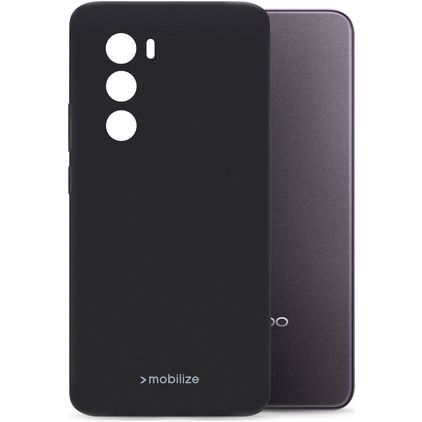 Mobilize Rubber Gelly OPPO Reno 12 Hoesje Flexibel TPU Backcover - Zwart