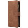 Mobigear Zipper Samsung Galaxy A71 Hoesje Bookcase Portemonnee - Bruin