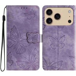 Mobigear Butterfly iPhone 17 Pro Max Hoesje Bookcase Portemonnee - Paars