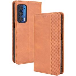 Mobigear Sensation Motorola Edge (2021) Hoesje Bookcase Portemonnee - Cognac