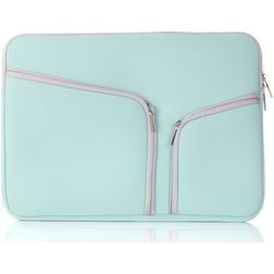 Mobigear Double Zipper Neopreen Laptop Sleeve 12 inch Laptop hoes - Groen