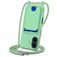 Mobigear Lanyard Card iPhone 17 Siliconen Hoesje met koord en Pasjeshouder - Groen