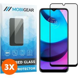 Mobigear Premium Motorola Moto E20 Glazen Screenprotector - Case Friendly - Zwart (3-Pack)