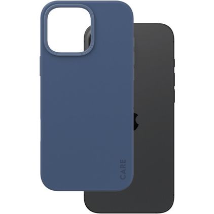 CARE by PanzerGlass Fashionable iPhone 16 Pro Max Siliconen MagSafe Hoesje Backcover - Blauw