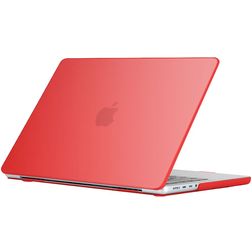 Mobigear Glossy MacBook Pro 14 Inch (2021-2024) Hoes Hardshell Laptopcover MacBook Case - Rood - Model A2442 / A2779 / A2918 / A2992 / A3401