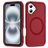 Mobigear Rugged Mag iPhone 16 MagSafe Hoesje Hardcase Backcover Shockproof - Rood