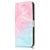 Mobigear Marble iPhone 8 Plus Hoesje Bookcase Portemonnee - Blauw / Roze